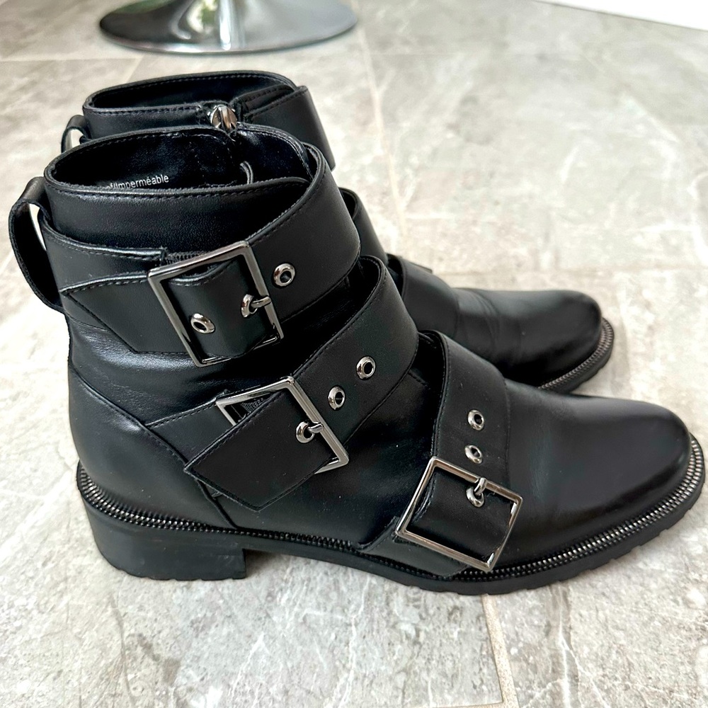 Blondo Volt Black Waterproof Combat Boots